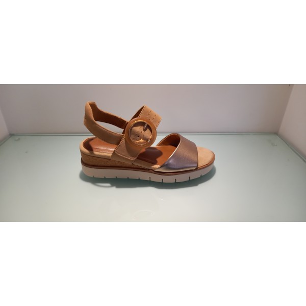 Tamaris Sandalo Donna Sandalo zeppa Oro/cuoio Tamaris Sandalo Donna Sandalo zeppa Oro/cuoio