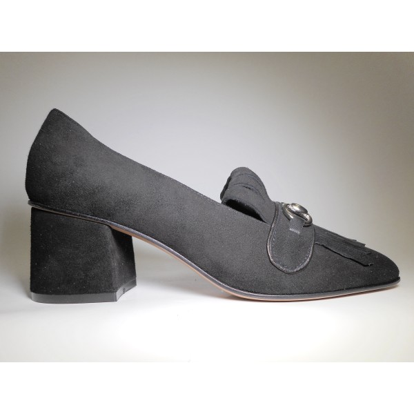 Della pia Scarpa Donna Frangia/ morsetto tacco 50 Nero