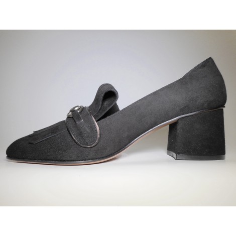 Della pia Scarpa Donna Frangia/ morsetto tacco 50 Nero