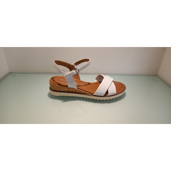 Tamaris Sandalo Donna Sandalo zeppa Bianco