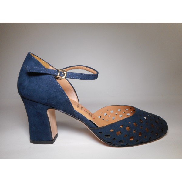 Fratelli lotti Scarpa Donna Aida forata Blu