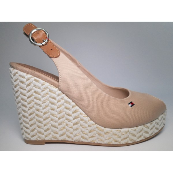 Tommy hilfiger Sandalo Donna Zeppa corda Beige