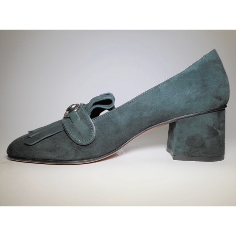 Della pia Scarpa Donna Frangia/ morsetto tacco 50 Verde