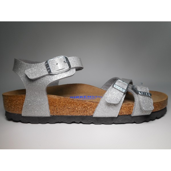 Birkenstock Sandalo Donna Kumba Argento