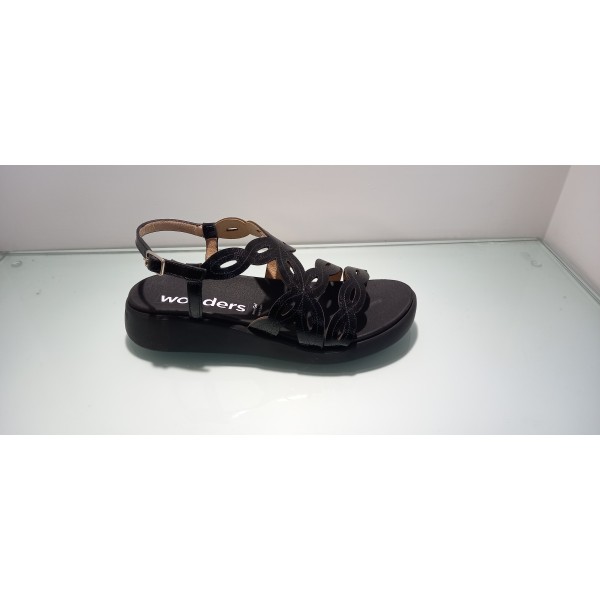 Wonders Sandalo Donna Sandalo zeppa Nero Wonders Sandalo Donna Sandalo zeppa Nero